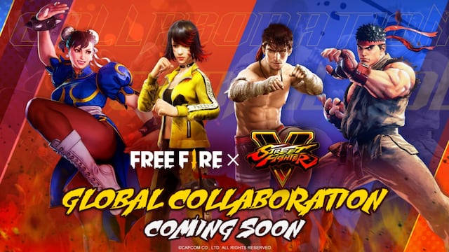 Free Fire y Street Fighter V realizarán una colaboración