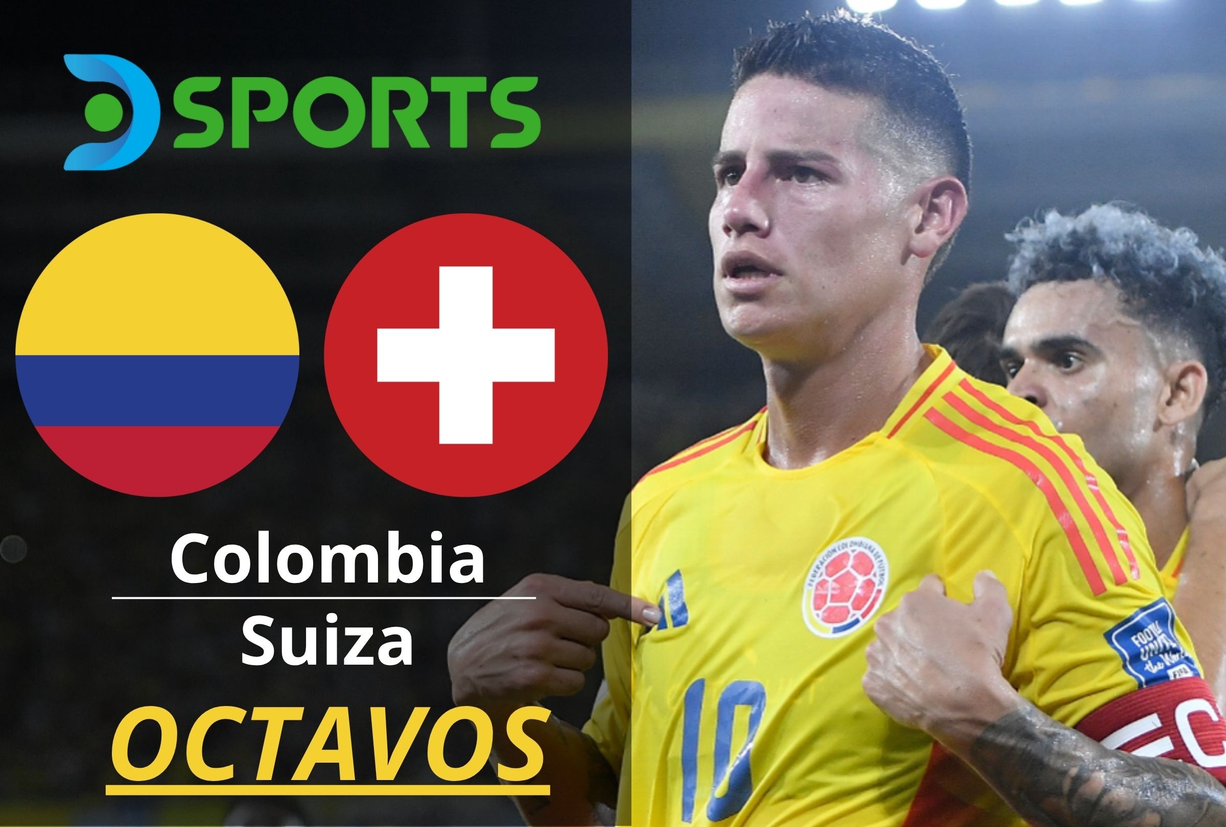 DSports y DGO transmiten el partido ente Colombia vs. Suiza EN VIVO ONLINE por octavos de final de la Copa Mundial 2026. (Foto: Composición Depor)