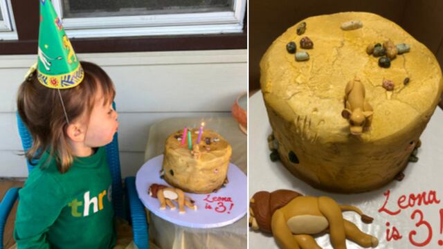 El original pastel de cumpleaños que pidió una niña para no compartirlo con nadie