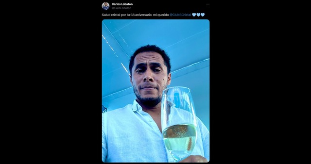 Carlos Lobatón saludó a Sporting Cristal por su aniversario. (Foto: Twitter)