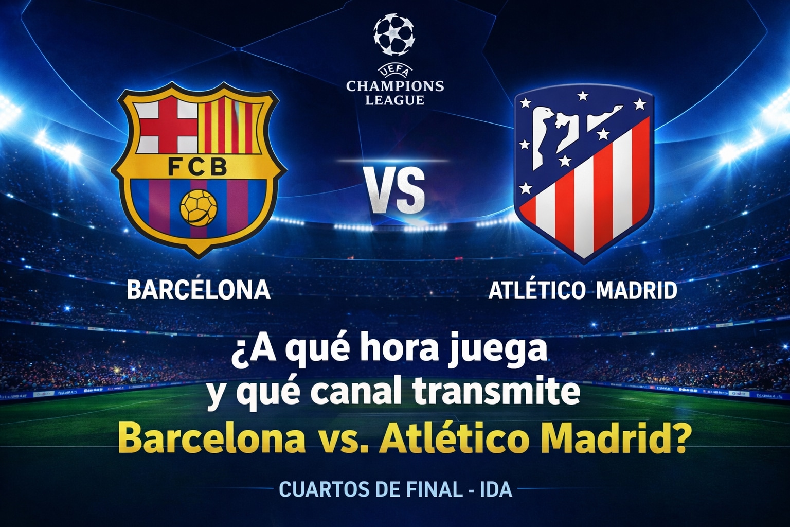 Barcelona y Atlético Madrid se miden hoy miércoles 8 de abril por la Champions League (Imagen hecha por Depor con apoyo de la IA Gemini)