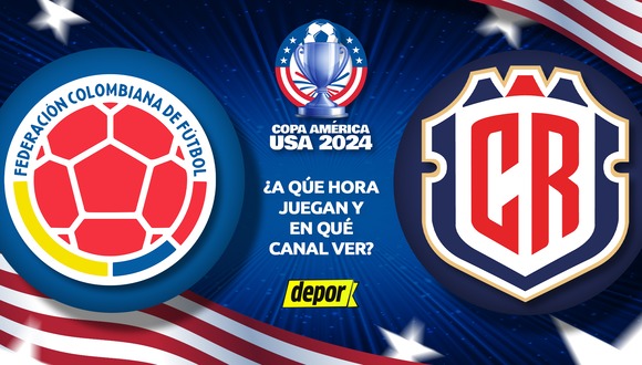 Colombia y Costa Rica juegan por la fecha 2 de la Copa América 2024. (Diseño: Depor)