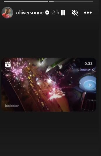 Oliver Sonne compartió un video de la Selección Peruana (Captura)