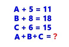 Desafío matemático de élite: ¿eres lo suficientemente genial para descifrar el valor de A+B+C?