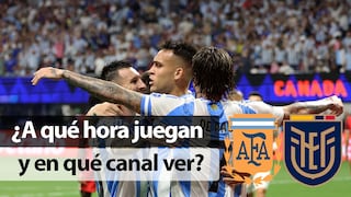 ¿A qué hora juega y en qué canales transmite Argentina vs. Ecuador por Copa América 2024?