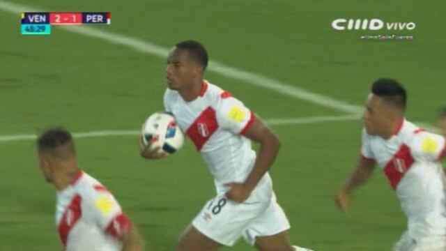 Perú contra Venezuela: André Carrillo descontó al primer minuto del segundo tiempo