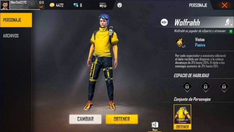 Wolfrahh | Personaje de Free Fire