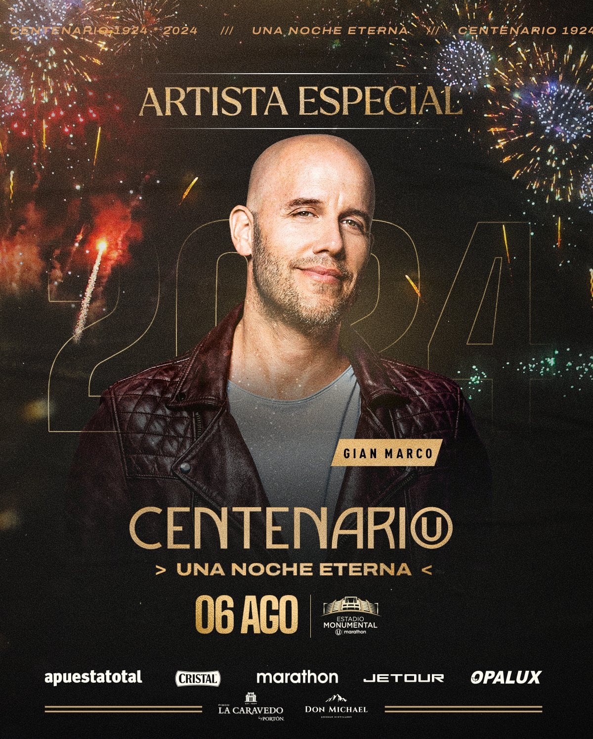 Artistas invitados para el Centenario de Universitario de Deportes este martes 6 de agosto en el Estadio Monumental de Ate. (Foto: @Universitario).