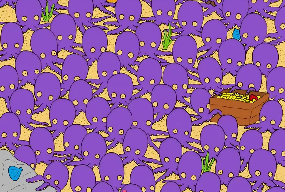 Reto visual: ¿logras ver al pez escondido entre los corales en solo 8 segundos? (Foto: Depor)