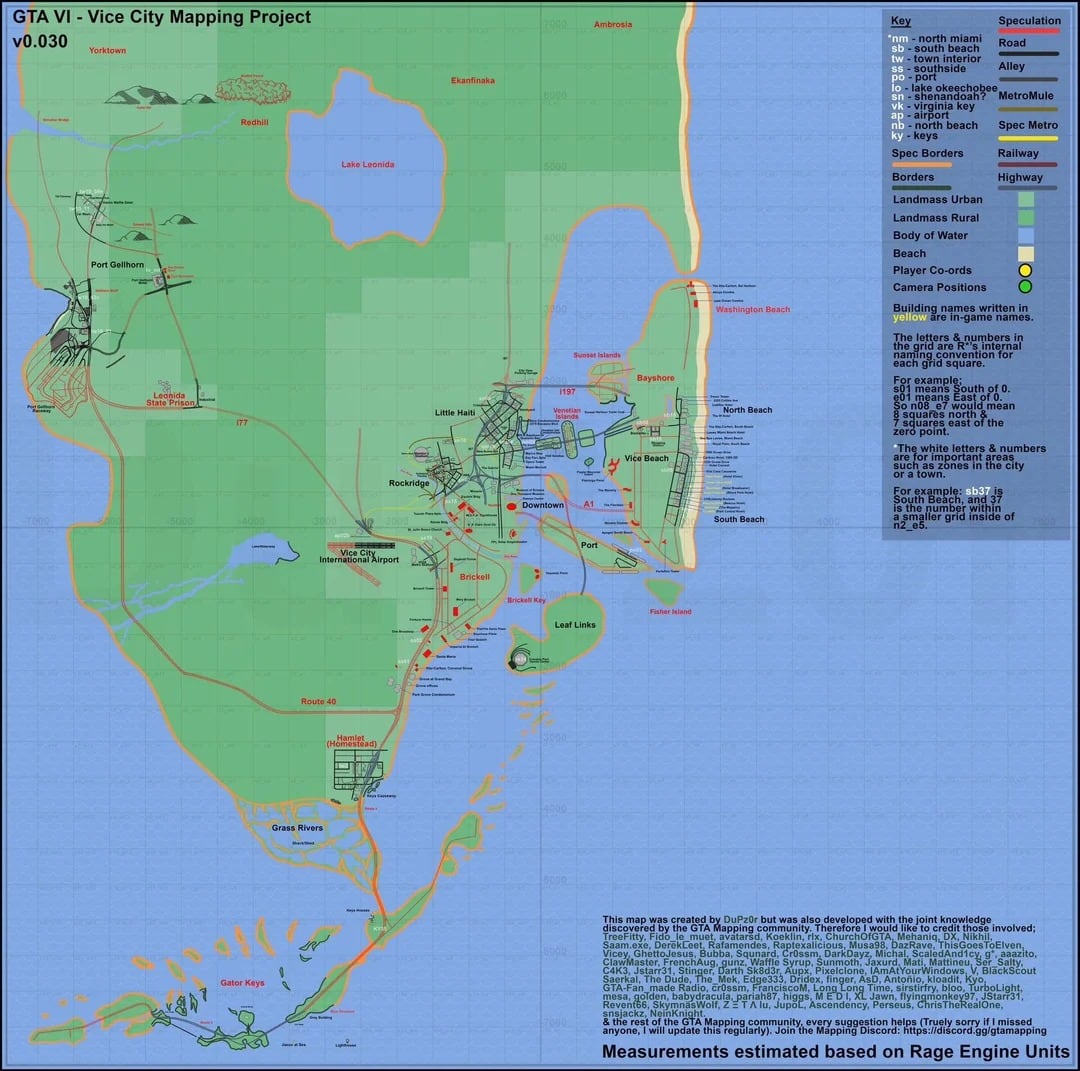 Supuesto mapa de GTA 6 según rumores y filtraciones