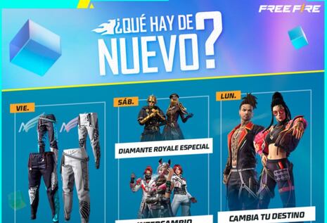 Free Fire: continúa la agenda semanal hoy 22 de julio con más recompensas