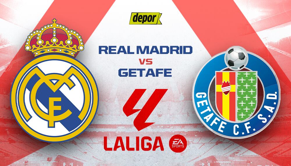Real Madrid vs. Getafe se enfrentan por LaLiga de España. (Diseño: Depor)