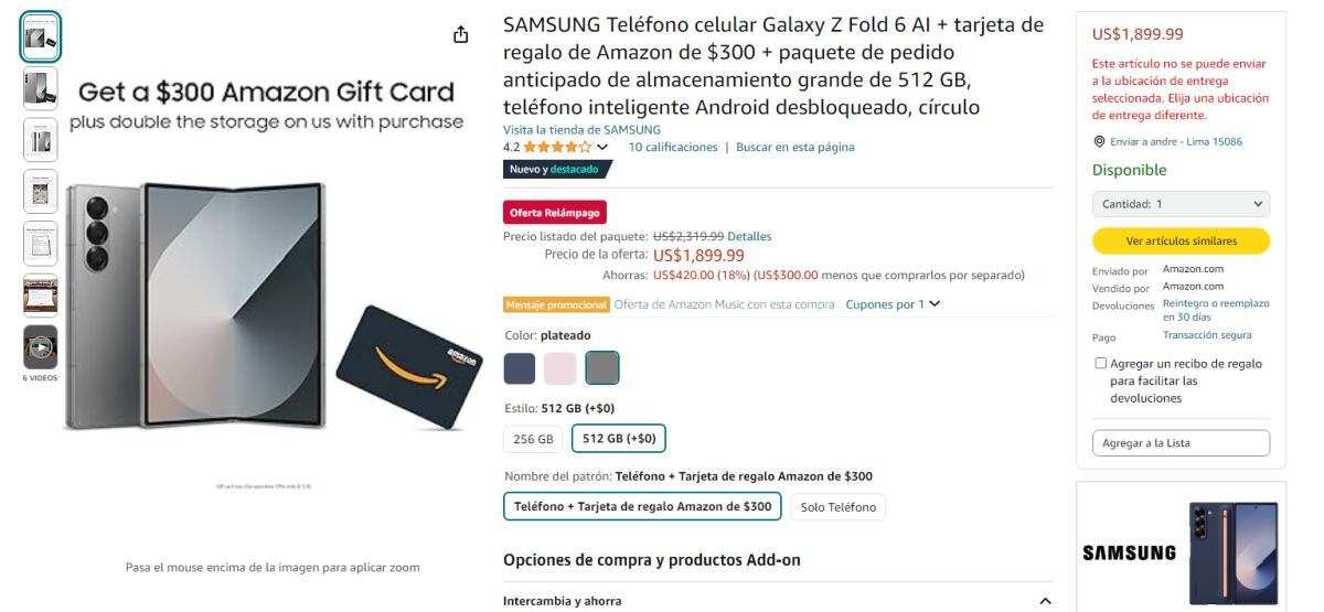 Oferta de Samsung en Amazon