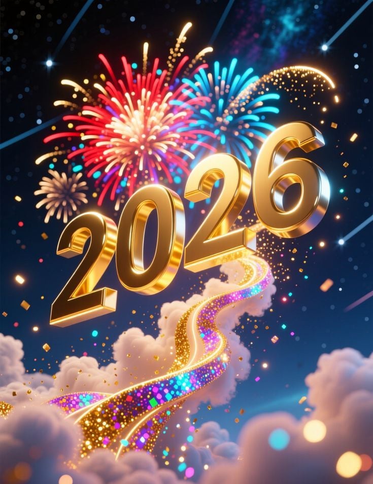 Elige una de estas 20 opciones de tarjetas para desear un ¡Feliz Año Nuevo 2026! este 31 de diciembre y 1 de enero. Compártela en todas las redes sociales. (Foto: Pinterest)