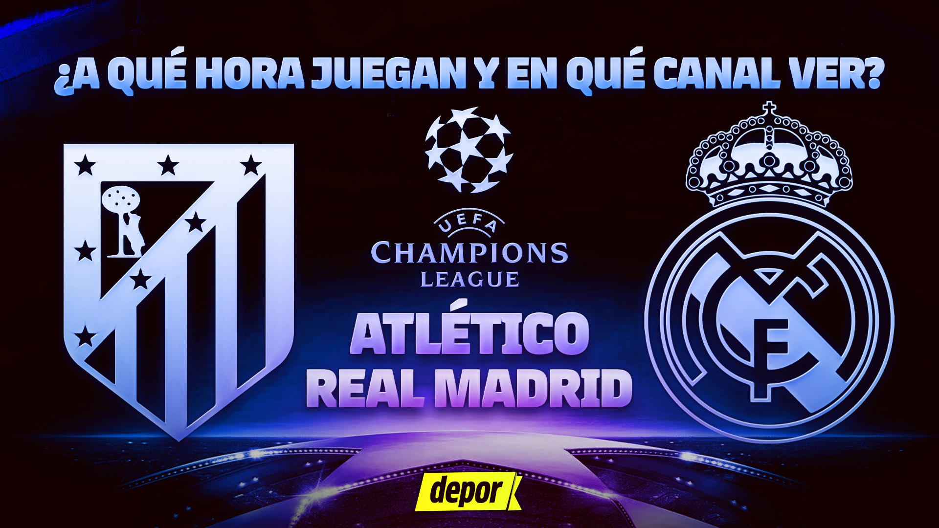 Atlético de Madrid y Real Madrid se enfrentan por la vuelta de los octavos de final de la Champions League. (Diseño: Christian Marlow)