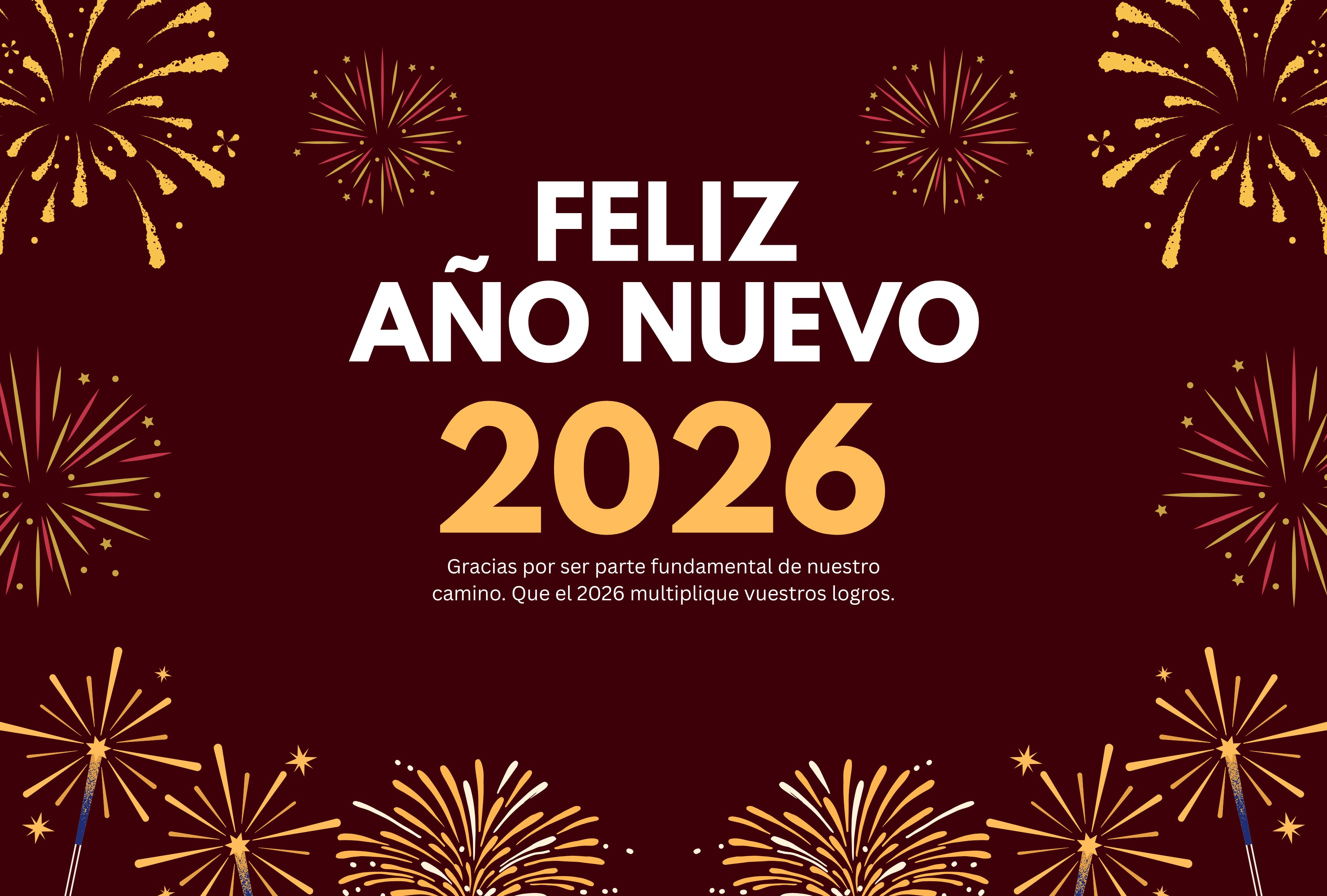 "Gracias por ser parte fundamental de nuestro camino. Que el 2026 multiplique vuestros logros." | Crédito: canva.com / Composición Depor
