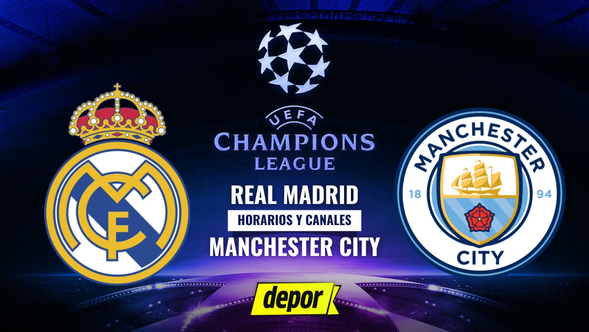 Real Madrid vs. Manchester City por la ida de los octavos de final de la Champions League. (Diseño: Depor)