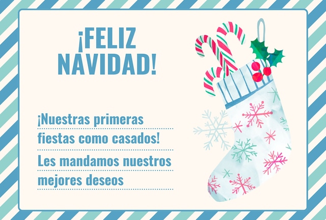 ¡Feliz Navidad! ¡Nuestras primeras fiestas como casados! Les mandamos nuestros mejores deseos | Crédito: Canva / Composición Depor