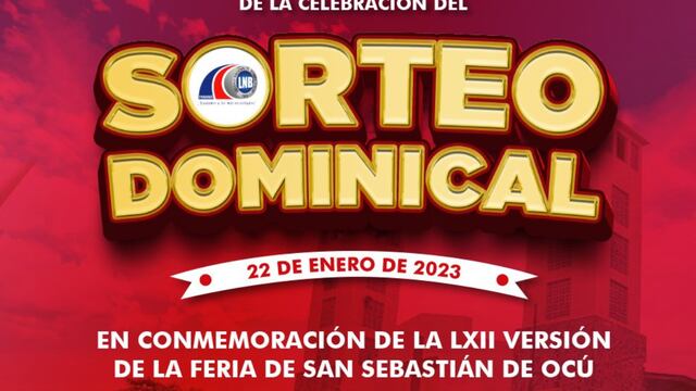Lotería Nacional de Panamá del domingo 22 de enero: resultados del Sorteo de Oro Dominical