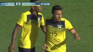 ¿Y Marchesín? Ángel Mena sorprende de tiro libre y marca el descuento de Ecuador ante Argentina [VIDEO]