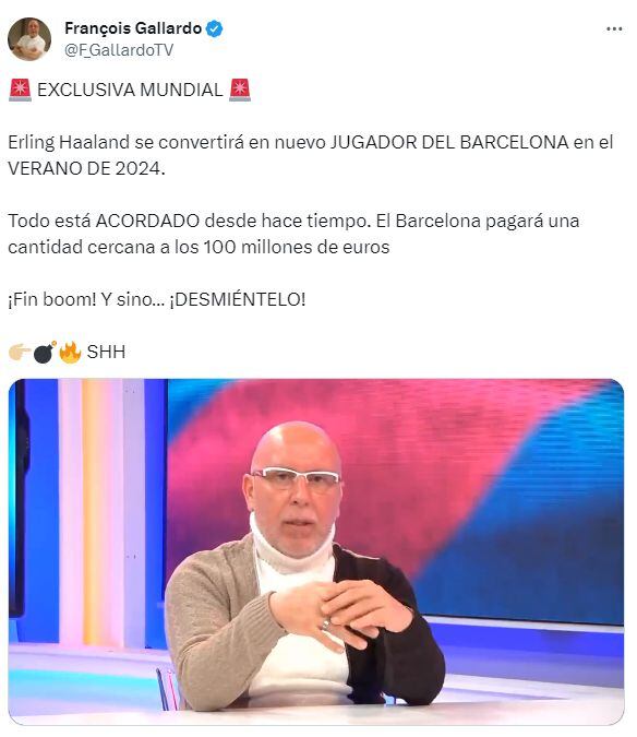 La revelación de Gallardo sobre Erling Haaland y una posible salida al Barcelona.