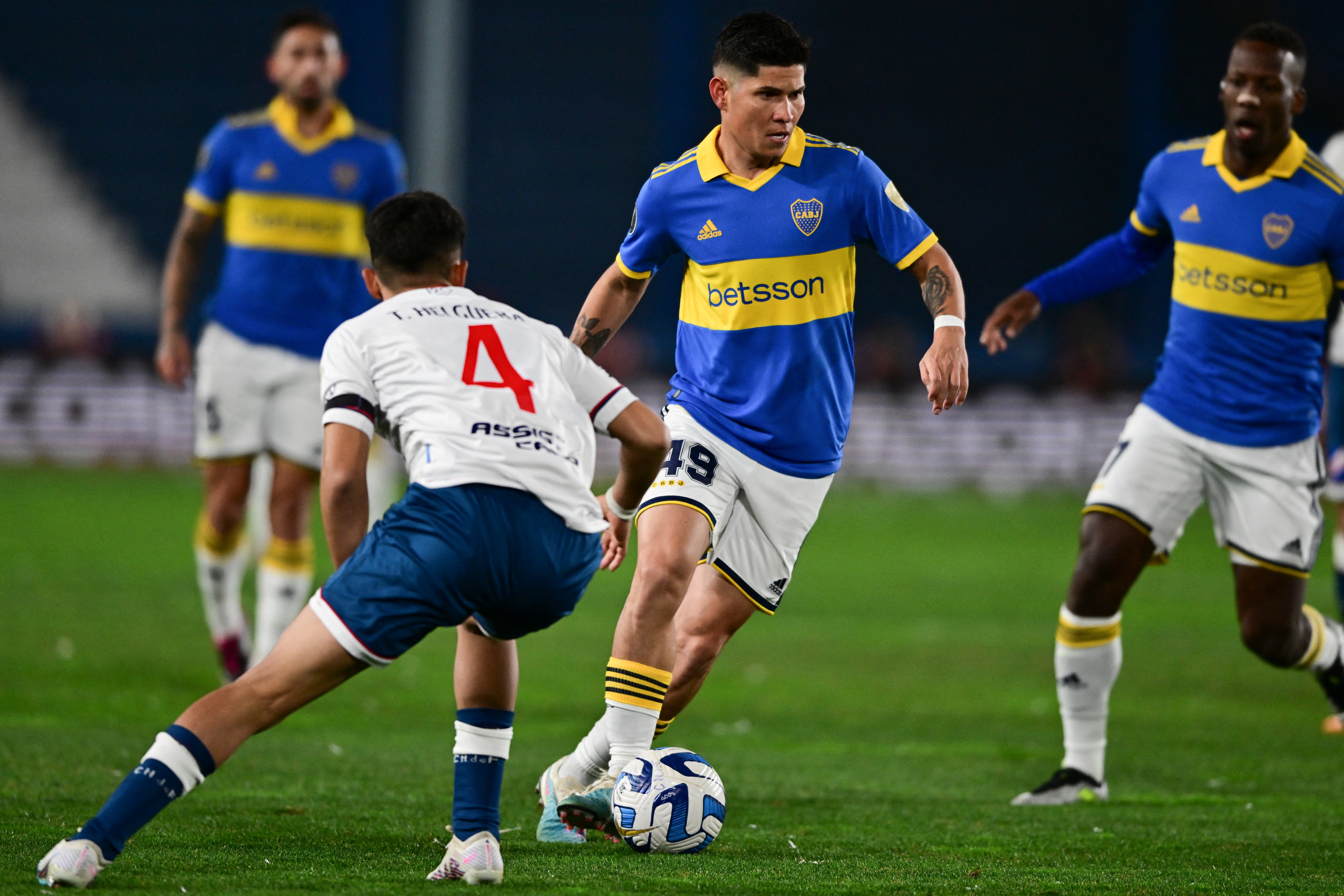 Boca Juniors vs. Nacional en partido por Copa Libertadores 2023. (Foto: AFP)