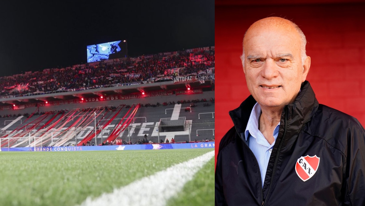 Presidente del club Independiente brindó conferencia de prensa para aclarar postura del club ante Conmebol. (Foto: AFP | Independiente)