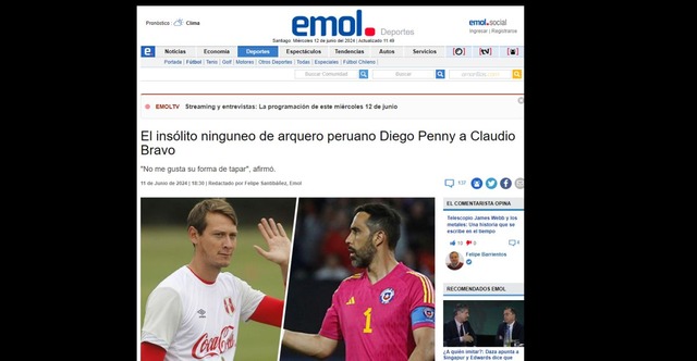 Las reacciones de la prensa chilena sobre las declaraciones de Diego Penny.