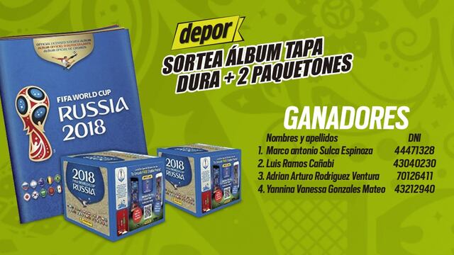 Rusia 2018: estos son los ganadores del álbum de tapa dura y los paquetones de figuritas