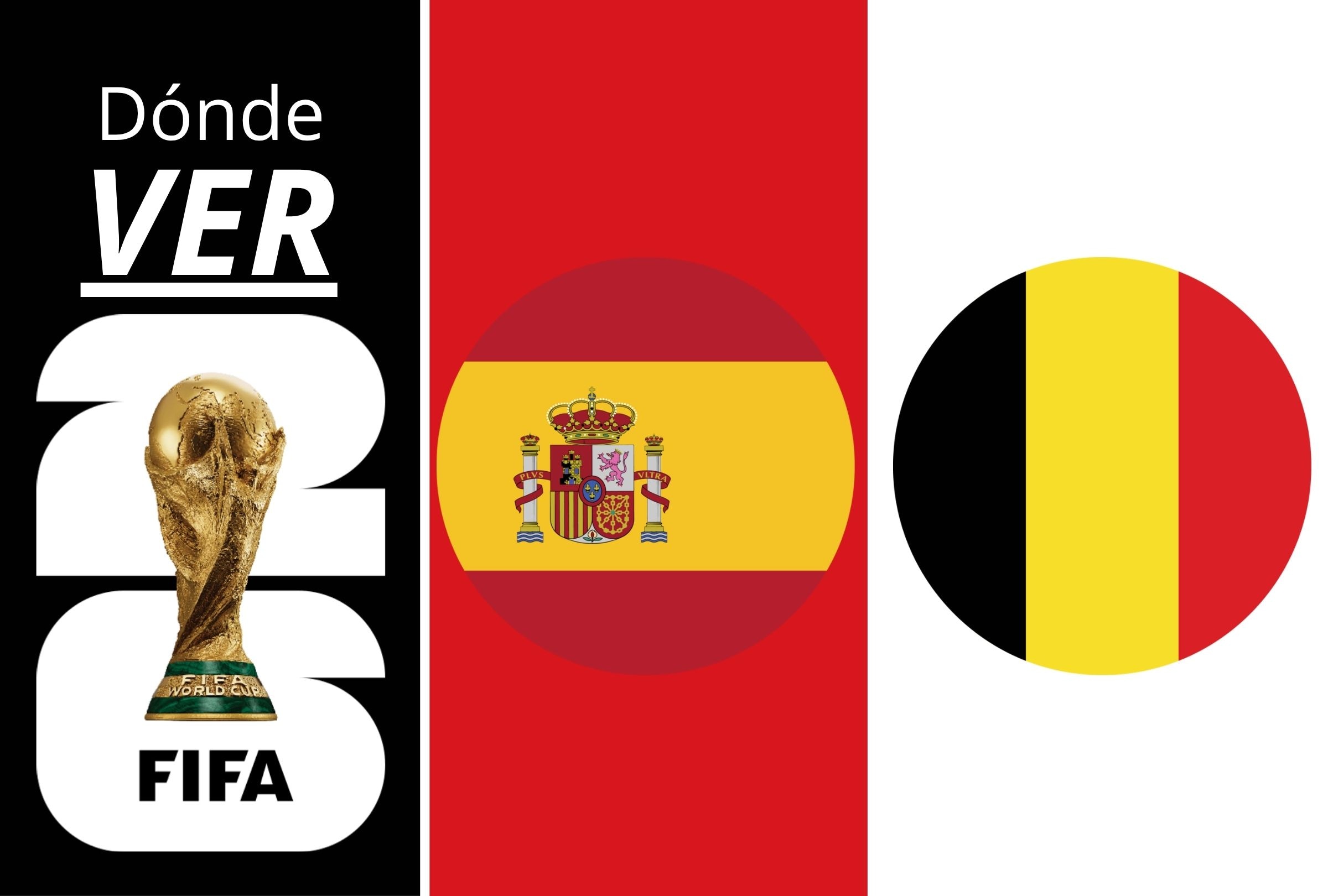 Conoce los canales de TV y dónde ver el partido España vs. Bélgica EN VIVO y EN DIRECTO ONLINE hoy 10 de julio por cuartos de final de la Copa Mundial 2026. (Foto: Composición Depor)