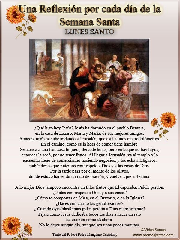 Frases para el Lunes Santo 2023: mensajes e imágenes para compartir en Semana Santa (Foto: Pinterest).