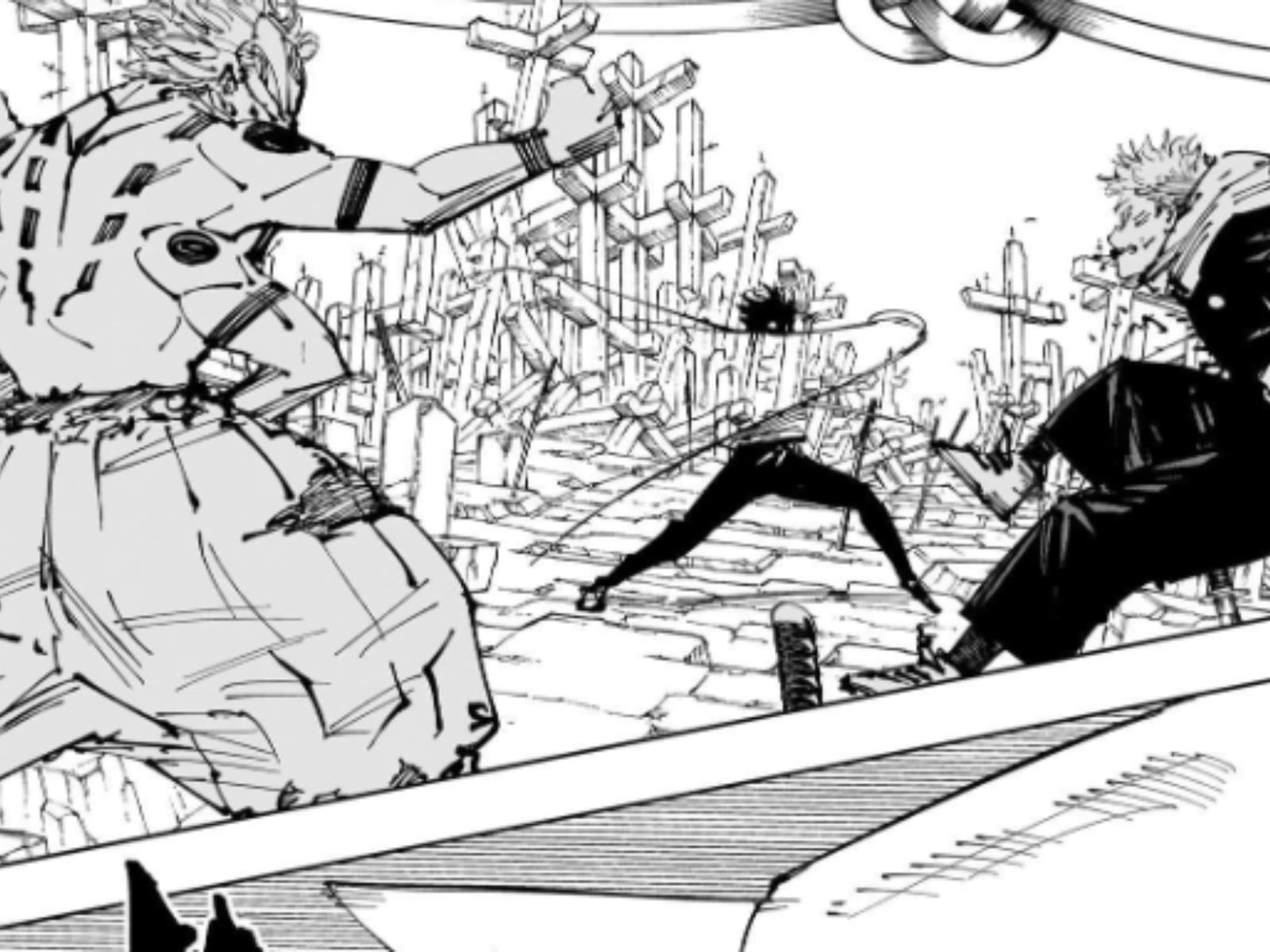 Sukuna pelea contra Yuta e Itadori en el episodio 250 del manga de "Jujutsu Kaisen" (Foto: Shueisha)