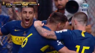 ¡De cabeza no perdona! Benedetto anotó el 2-1 de Boca ante River por final de Copa Libertadores [VIDEO]