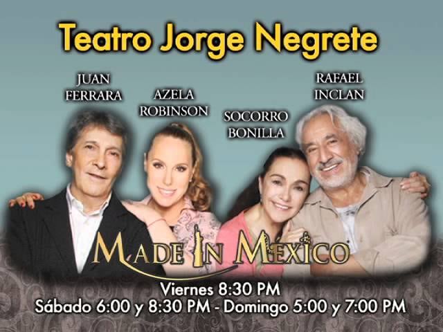 El cartel promocional de la obra de teatro "Made in México" (Foto: Cartelera de Teatro / Web)