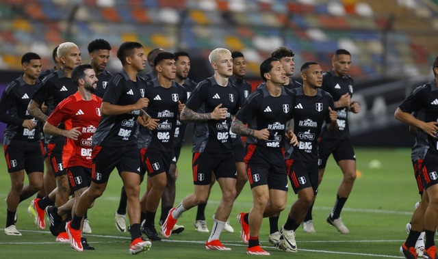 Última práctica de la Selección Peruana en el estadio Monumental, antes del partido ante República Dominicana. (Foto: Julio Reaño/@photo.gec)