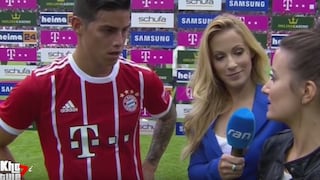 James lleva cinco días en Bayern, le pidieron que hable en alemán y esto fue lo que dijo
