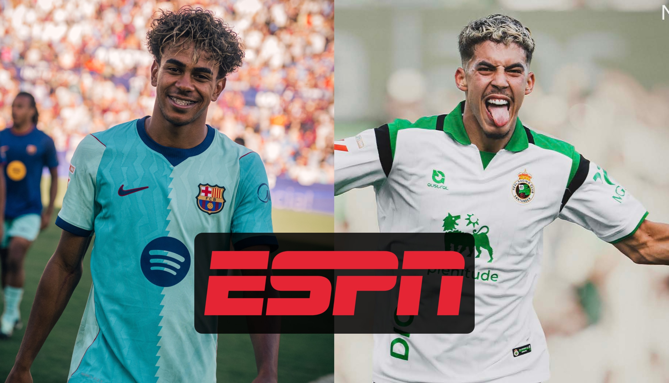 Señal de ESPN EN VIVO para seguir el partido de FC Barcelona vs. Racing de Santander, este miércoles 16 de septiembre, por la Jornada 6 de LaLiga. (Foto: @fcbarcelona / @realracingclub / Composición Depor)