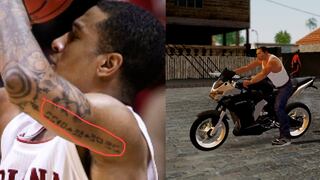 "GTA: San Andreas" en la piel: basquetbolista se tratúa truco del videojuego en el brazo