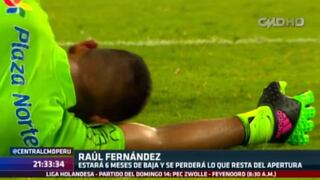 Raúl Fernández se rompió el ligamento, pero se paró y siguió jugando (VIDEO)