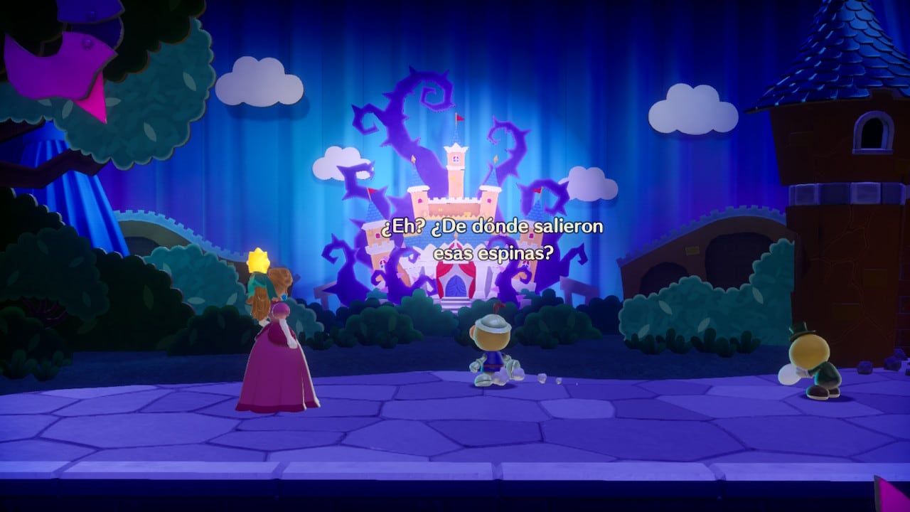 El título de Nintendo se plantea como una obra teatral, en donde el papel protagónico lo tiene la princesa Peach.