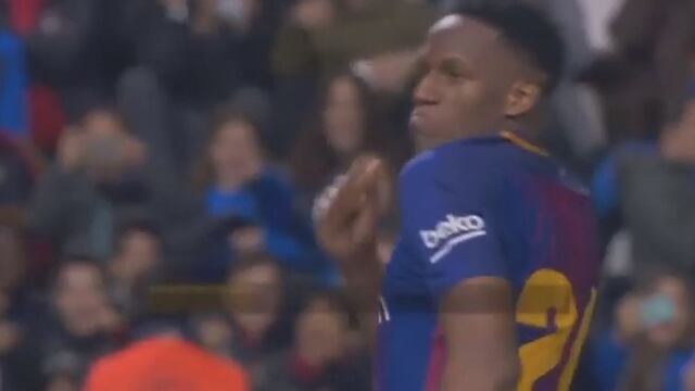 ¡Un espectáculo! Yerry Mina marcó su primer gol con el Barcelona y festejó al ritmo del salsa choke