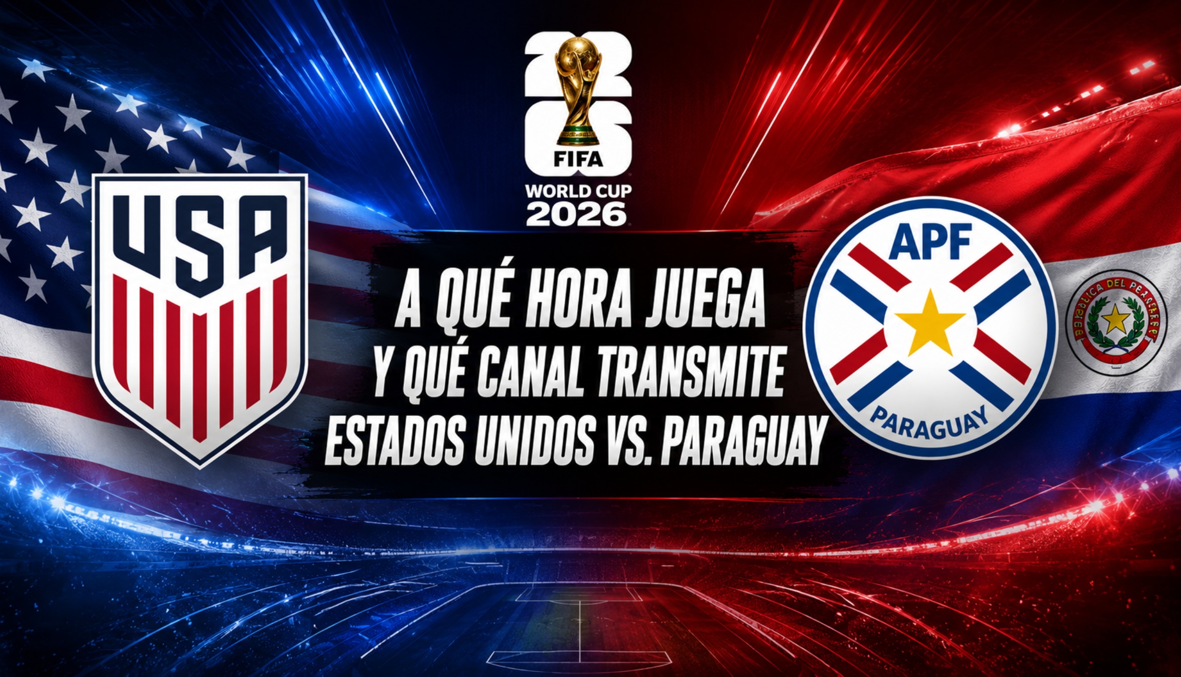 Consulta los horarios y canales para ver Estados Unidos vs. Paraguay en vivo y en directo, este viernes 12 de junio, por la Jornada 1 del Mundial de Fútbol 2026. (Foto: Imagen creada por Depor utilizando la IA de Chat GPT)