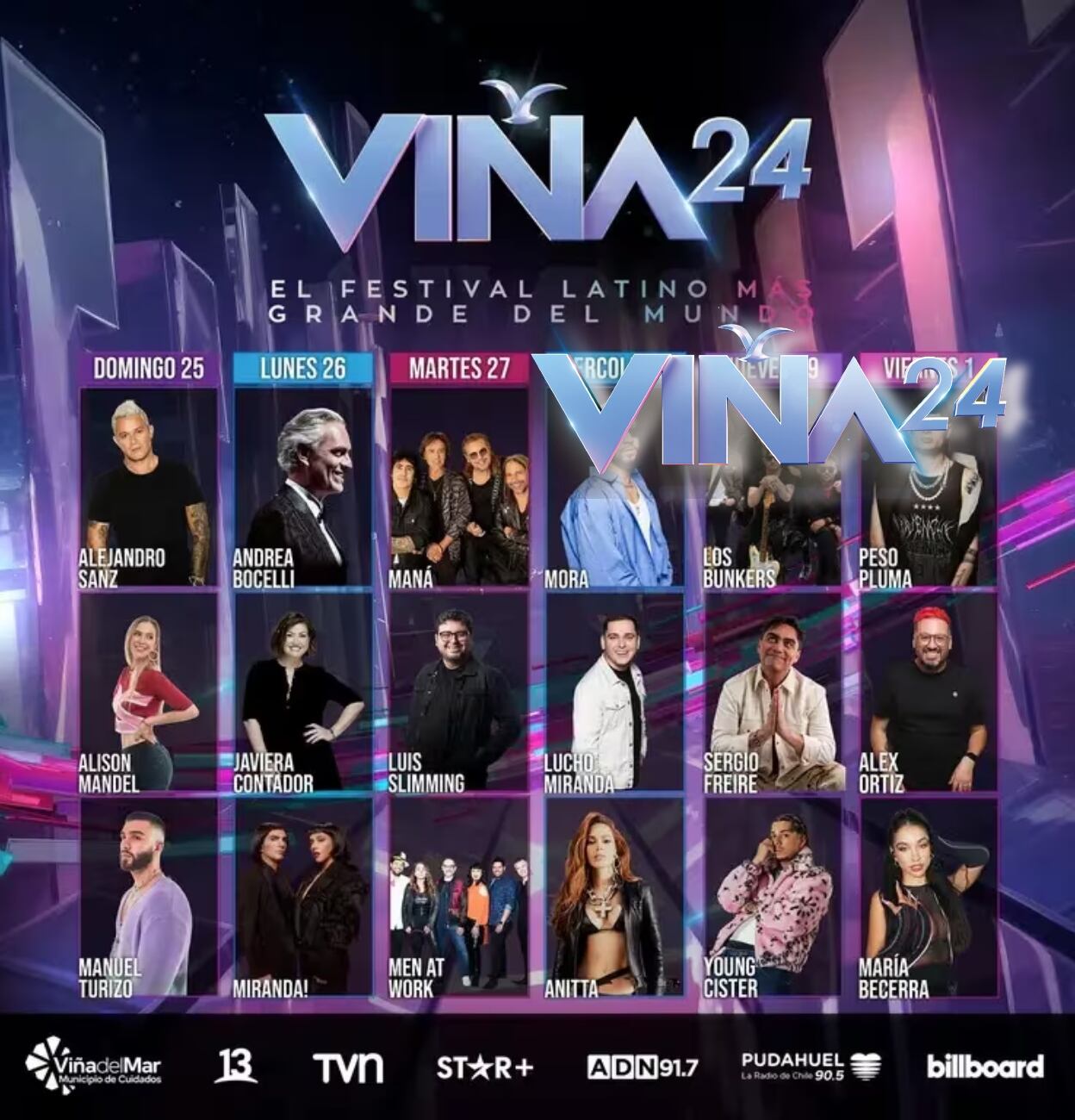 El Festival Viña del Mar 2024 tendrá una duración de seis días ininterrumpidos (Foto: El Festival de Viña / Instagram)