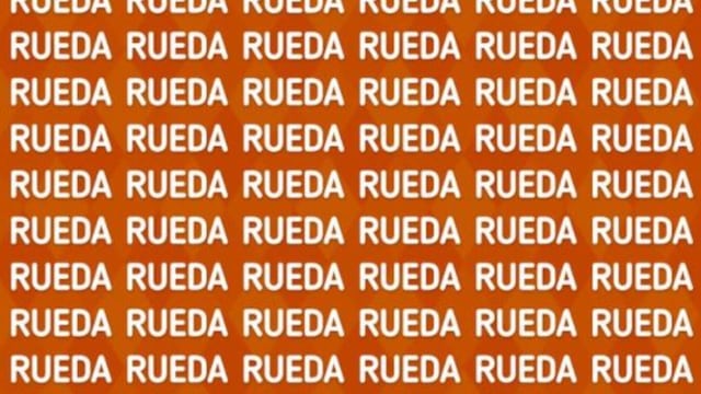 Debes hallar la palabra diferente en la imagen llena de “Rueda” en menos de 10 segundos