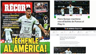 “De la mano de Piero”: la reacción de la prensa mexicana tras gol de Quispe con Pumas UNAM