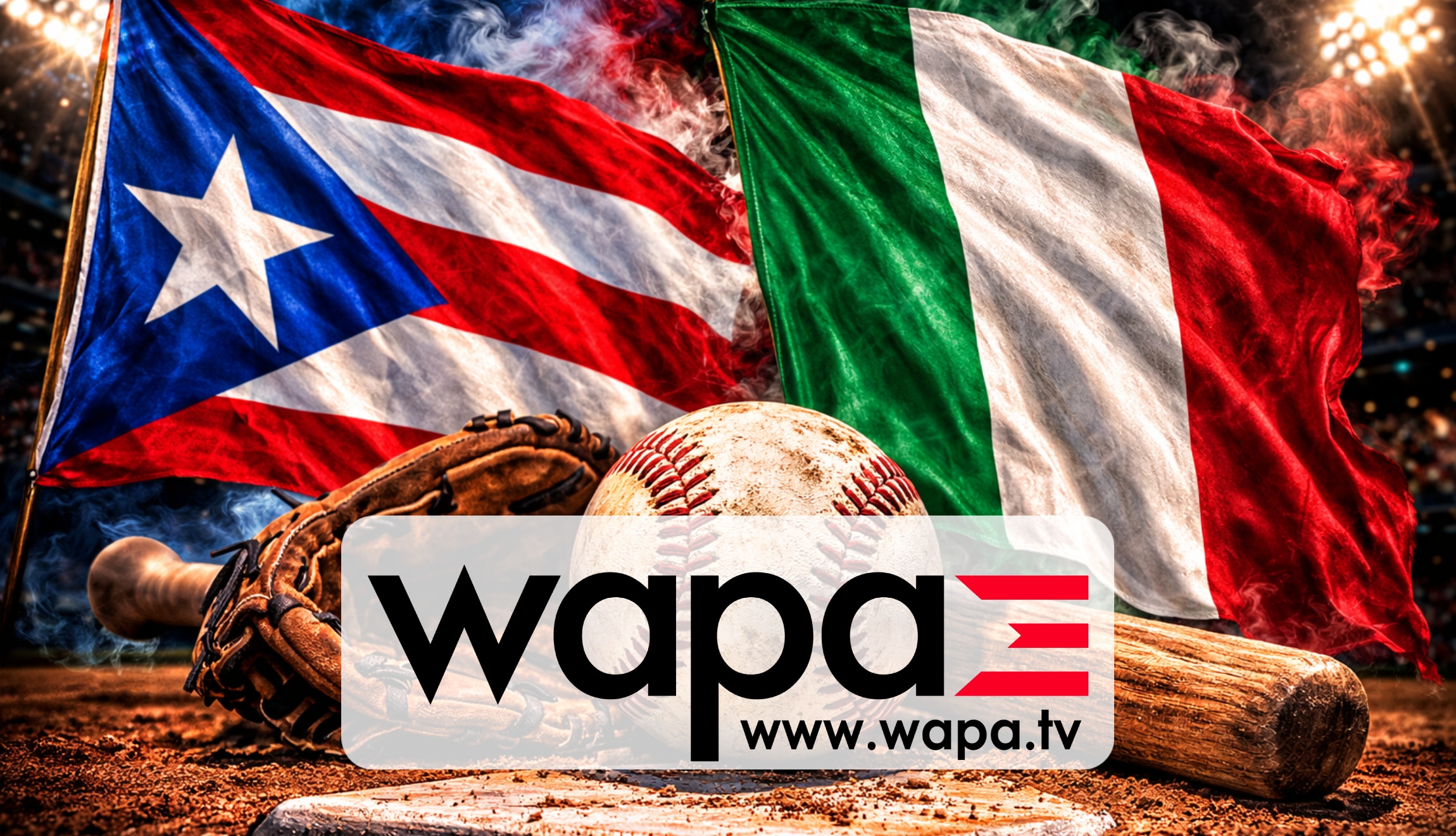Transmisión de Wapa Deportes para ver el juego de Puerto Rico vs. Italia, por cuartos de final del Clásico Mundial de Béisbol 2026, desde el Daikin Park de Houston, Texas. (Foto: Imagen creada por Depor utilizando la IA de Chat GPT)