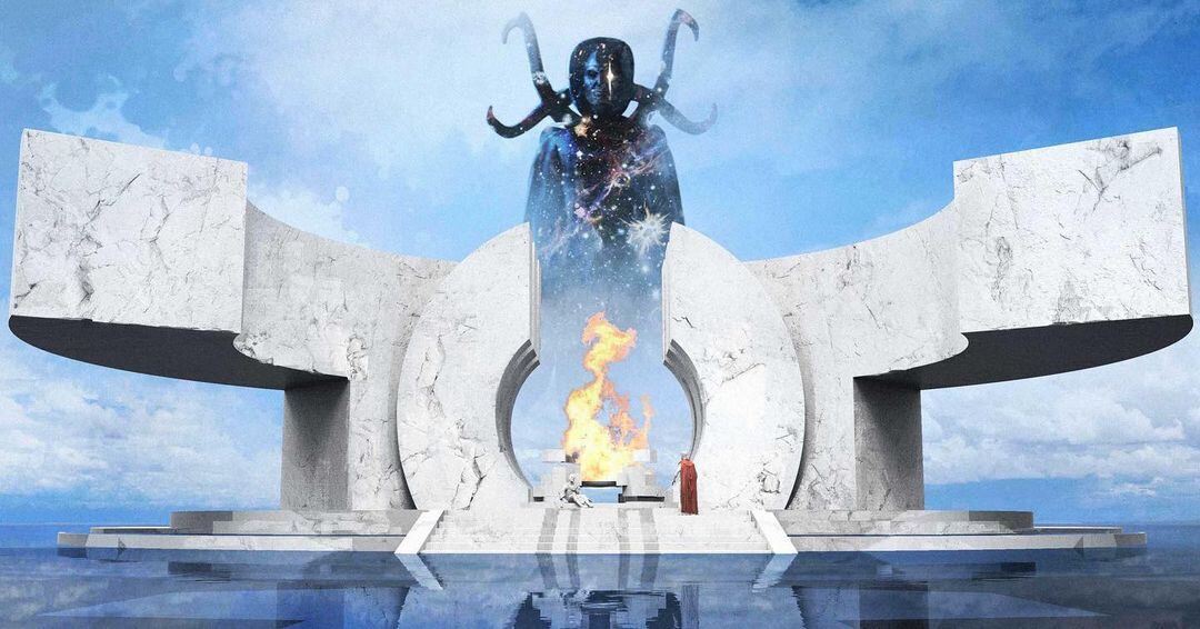 Escena alternativa de Eternidad en “Thor: Love and Thunder”. (Foto: Jeremy Love)