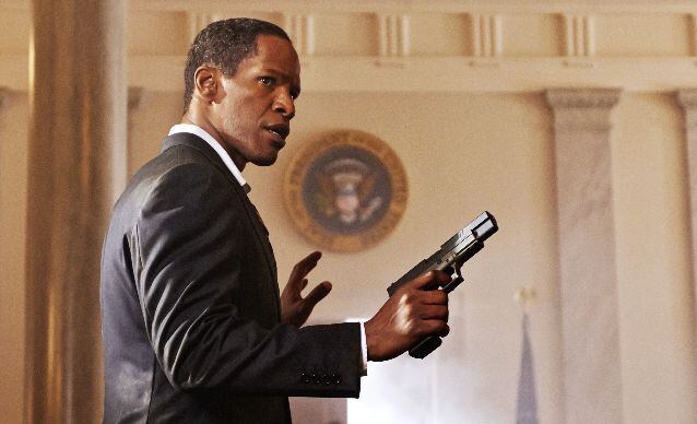 Jamie Foxx en "White House Down" como el presidente Sawyer, una evidente referencia Barack Obama (Foto: Columbia Pictures)