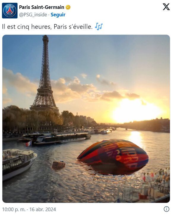 La burla del PSG luego de eliminar al Barcelona.