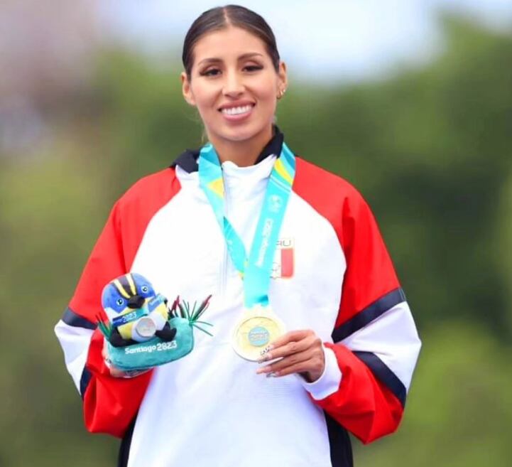 Kimberly García y la medalla de oro en los Juegos Panamericanos Santiago 2023. (Foto: IPD)